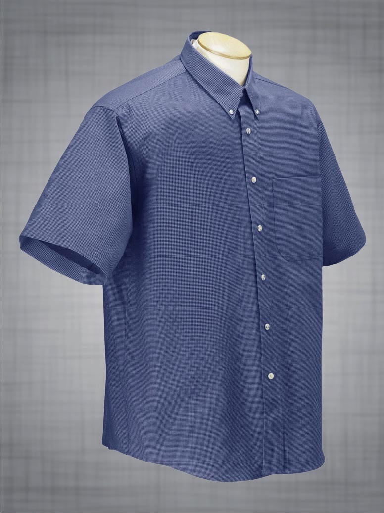 Chemise à manches courtes pour hommes - Houndstooth Oxford - C116 / C116TT